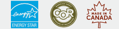 SAWDAC, ENERGY STAR, COR, and Made in Canada certifications