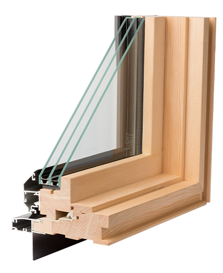 Board return jamb cross-section showing drywall flush with window frame