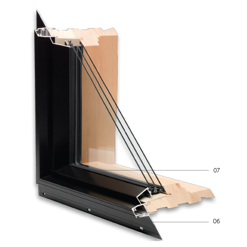 Genesis picture window triple glazed cross-section